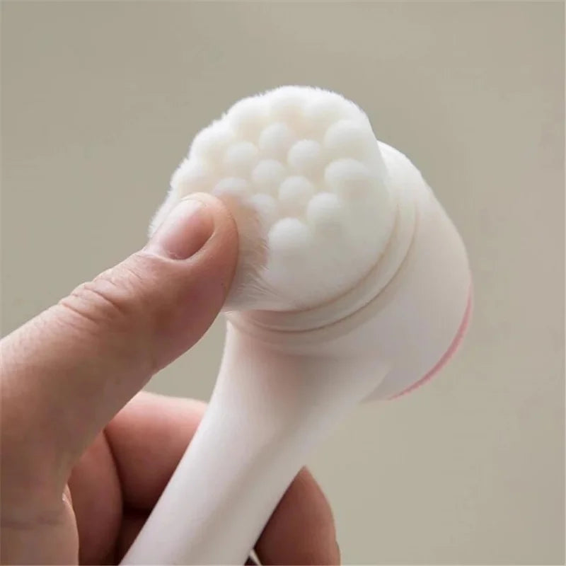 3D Double Silicone Facial Cleansing Brush